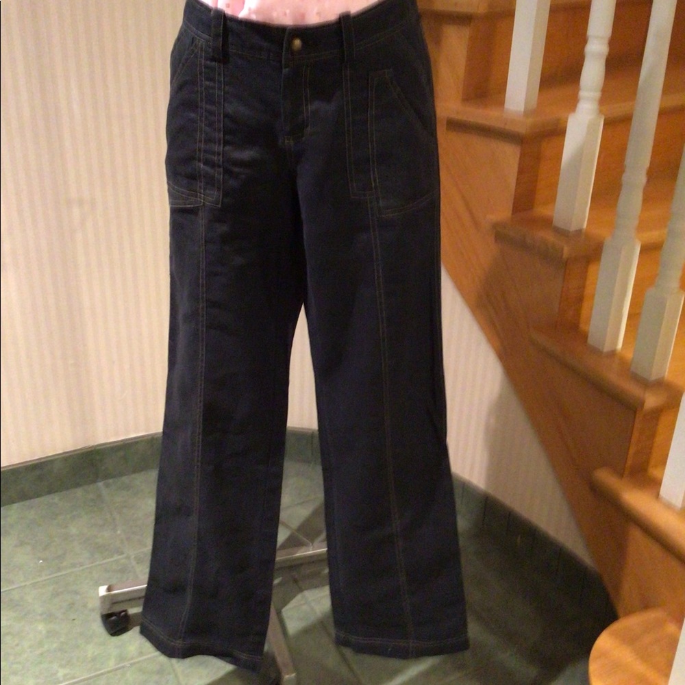 ⬇️Price Drop ⬇️NWT Navy linen loose fitting jean like pants